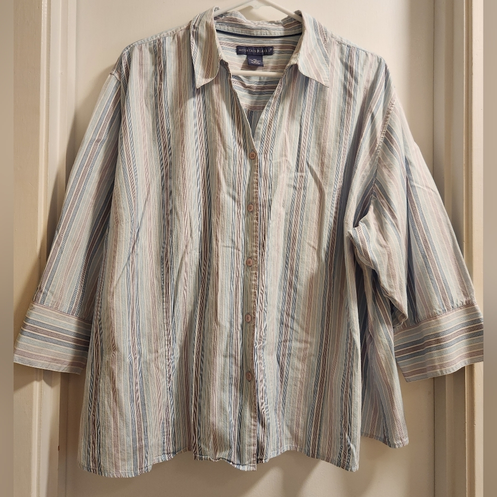 Womens 3X Mountain Lake II Blouse